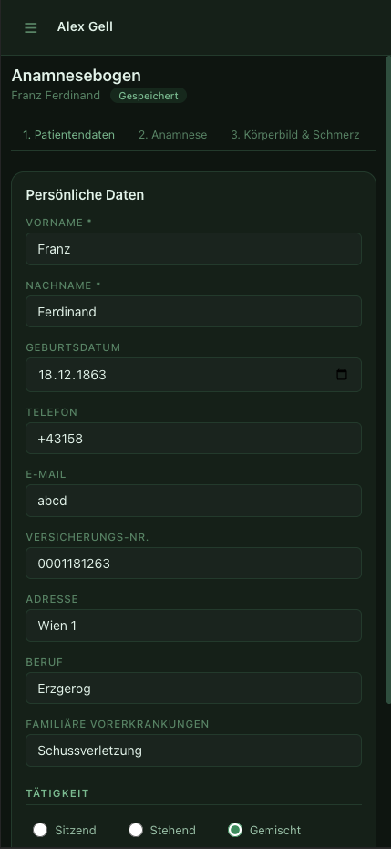 Anamnese Handy