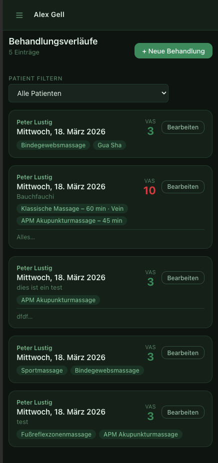 Behandlung Handy